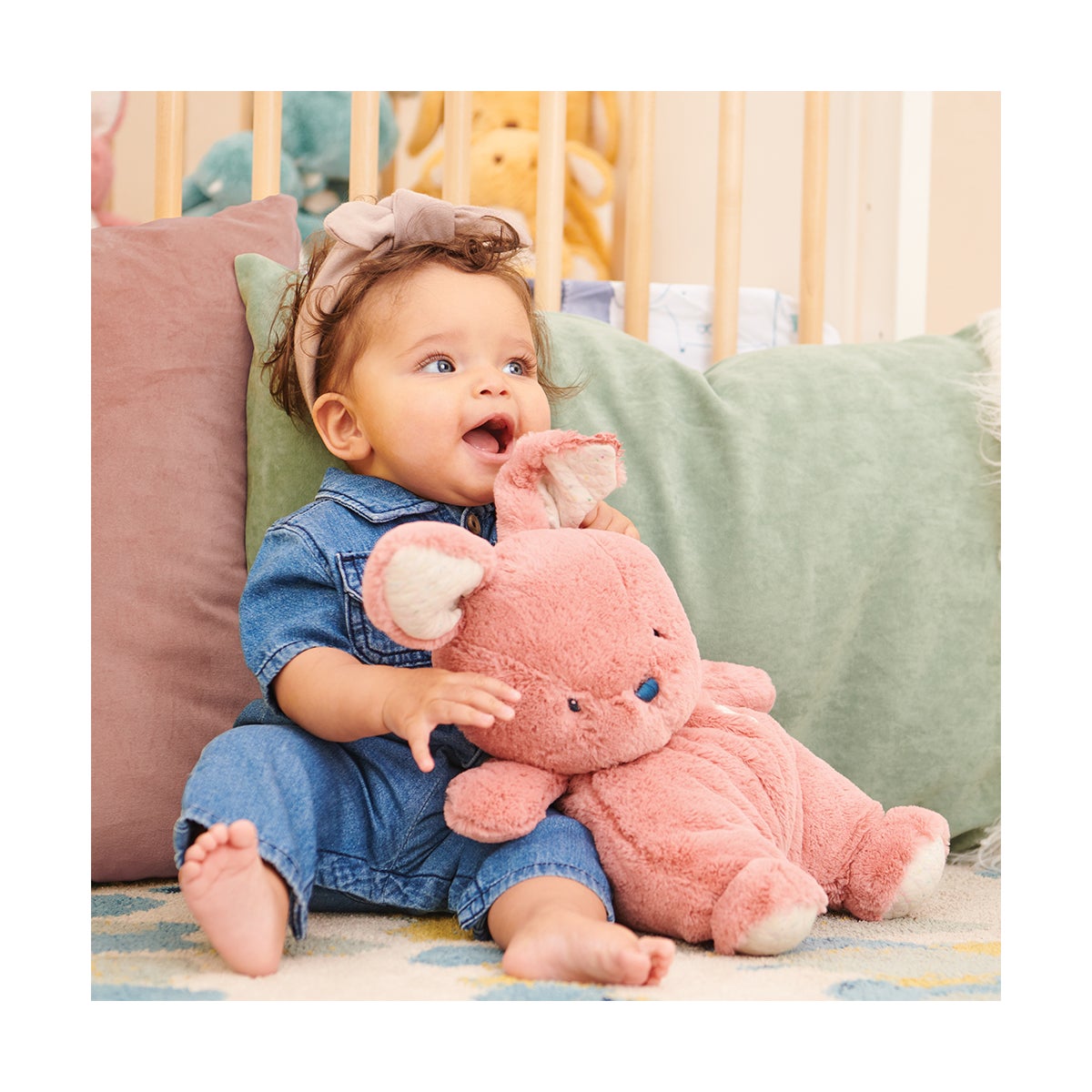BABY - 12.5" OH SO SNUGGLY BUNNY (4) BL
